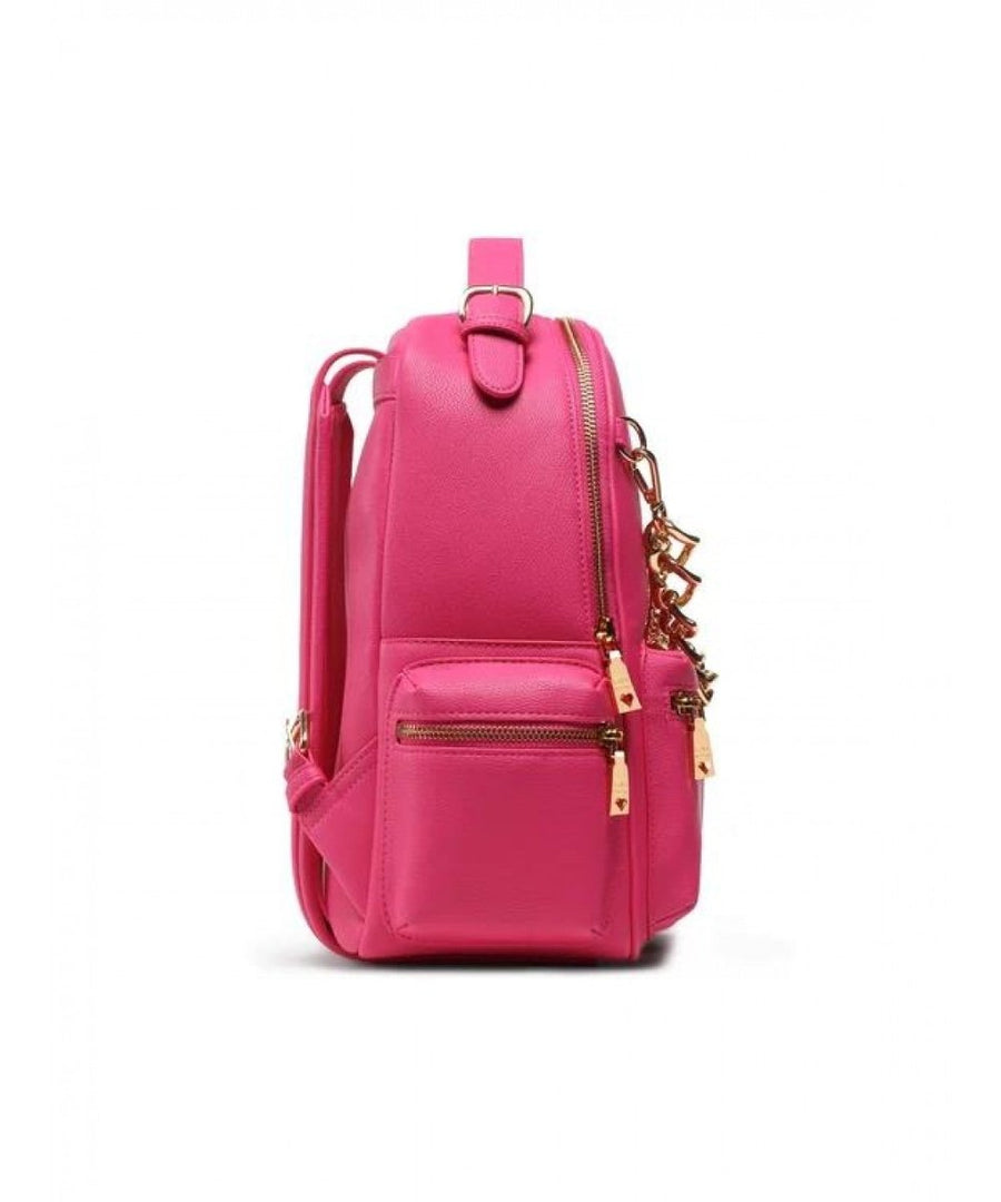 Backpack με διακοσμητικές αφαιρούμενες αλυσίδες Φούξια