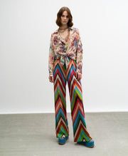 Παντελόνα με λάστιχο ριγέ/ 33-5152 -  ACCESS FASHION- RAINBOW / M