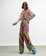 Παντελόνα με λάστιχο ριγέ/ 33-5152 -  ACCESS FASHION- RAINBOW / M