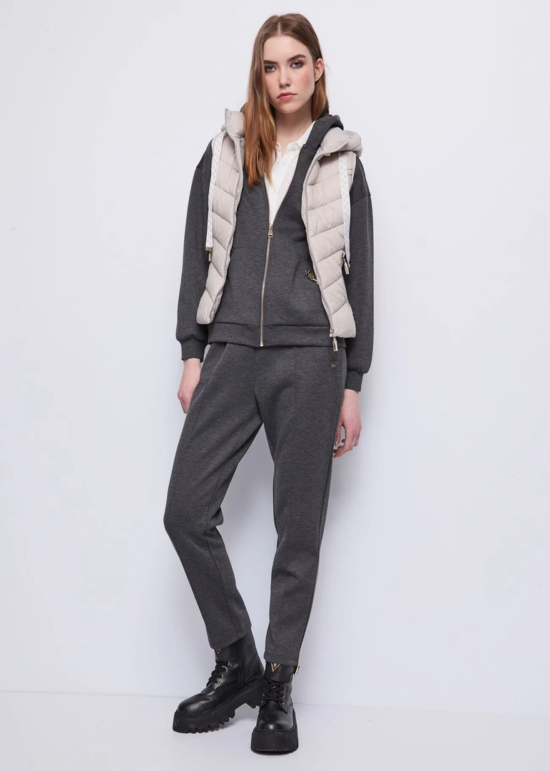 Καπιτονέ Γιλέκο από Nylon με Κουκούλα / 521BD35003 -  GAUDI- Grey / 42-Grey / 46