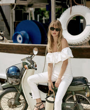 Ολόσωμη φόρμα με βολάν / 33-5527 -  ACCESS FASHION- OFF-WHITE / 42-OFF-WHITE / 46