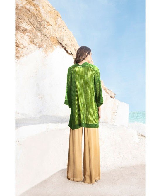Lurex τρυπητή ζακέτα