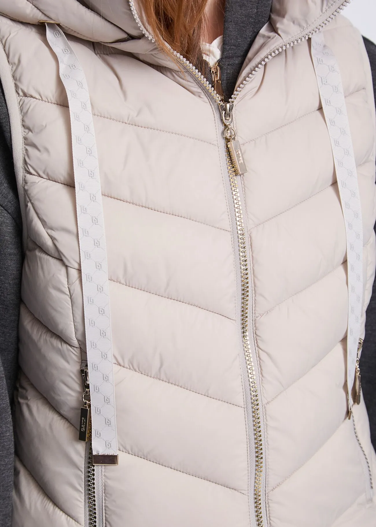 Καπιτονέ Γιλέκο από Nylon με Κουκούλα / 521BD35003 -  GAUDI- Grey / 42-Grey / 46