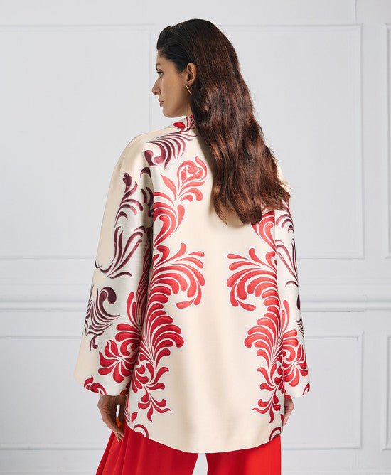 Jacket oversized εμπριμέ