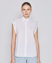 Πουκάμισο αμάνικο με στρας / 53-7034 -  ACCESS FASHION- OFF-WHITE / M/L