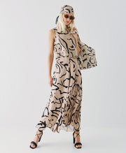 Φούστα εμπριμέ /53-6021 -  ACCESS FASHION- Beige / 44