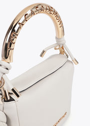 Χιαστί Τσάντα Εκρού  με μεταλλικό χερούλι  / LF2504058 -  LOLA CASADEMUNT- Default Title