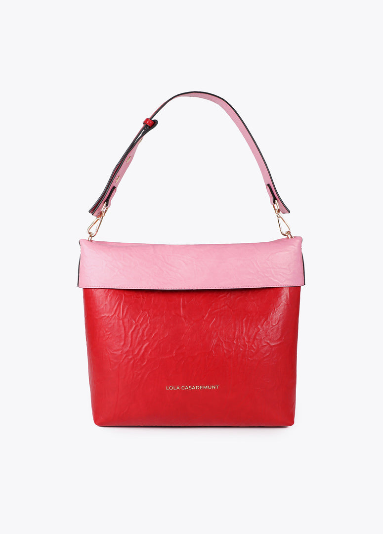 Hobo Bag Wrinkled απο δερματίνη σε διχρωμία / LF2504060