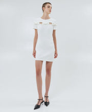 Φόρεμα κοντομάνικο με φιόγκους/ 44-3001 -  ACCESS FASHION- OFF-WHITE / 46