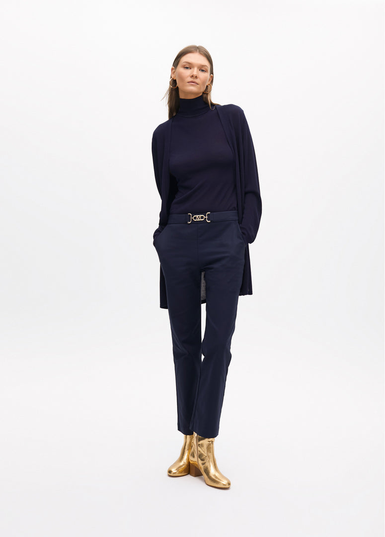 High Neck Αμάνικο Πλεκτό Τοπ / MF2515022 -  LOLA CASADEMUNT- Navy / M-Navy / L-Navy / XL