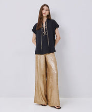 Παντελόνα μεταλλιζέ/ 53-5106 -  ACCESS FASHION- Gold / 50