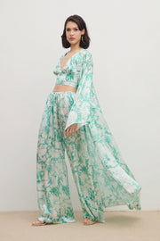 LIUBA Aerie Silk Crop Top Green