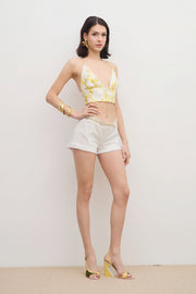 LIUBA Aerie Silk Crop Top Yellow