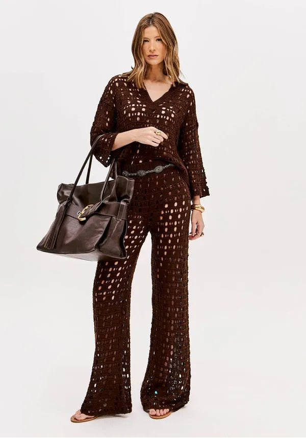 LANCA PERFUME Πλεκτή Μπλούζα με Μανίκια 3/4 /503BL001743