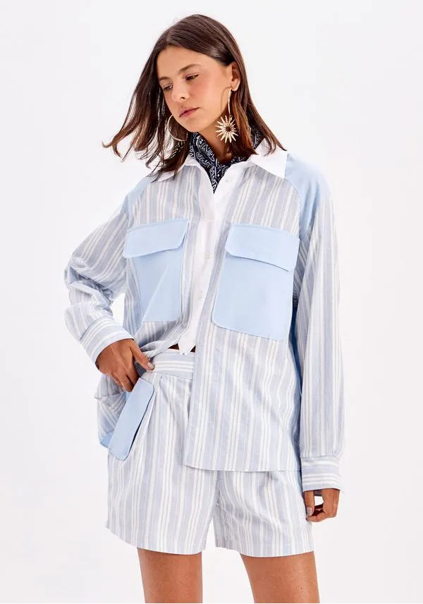 MY FAVORITE THINGS Ριγέ Σορτς με λάστιχο / 502SH001691