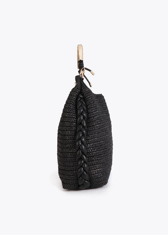 LOLA CASADEMUNT Πλεκτή Τσάντα Ώμου με Μεταλλική Λαβή / LS2604056