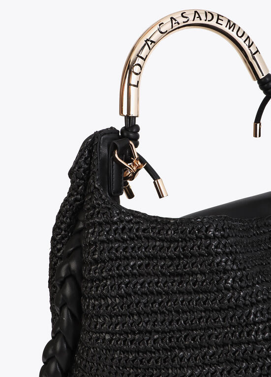 LOLA CASADEMUNT Πλεκτή Τσάντα Ώμου με Μεταλλική Λαβή / LS2604056