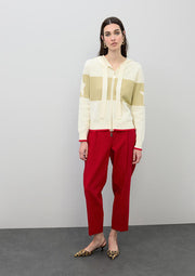 LOLA CASADEMUNT Hooded Knit Sweatshirt with Lurex Details /LS2611003