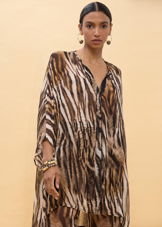 LOLA CASADEMUNT Zebra Print Shirt /LS2615005