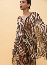LOLA CASADEMUNT Zebra Print Shirt /LS2615005