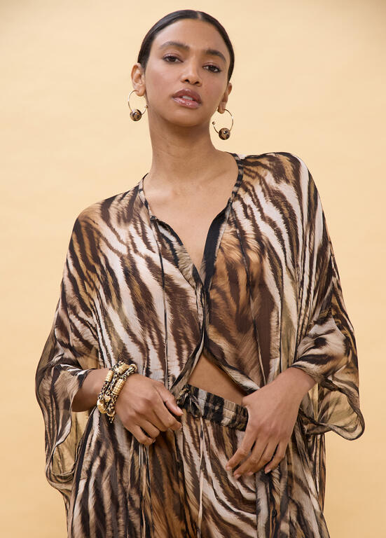 LOLA CASADEMUNT Zebra Print Shirt /LS2615005