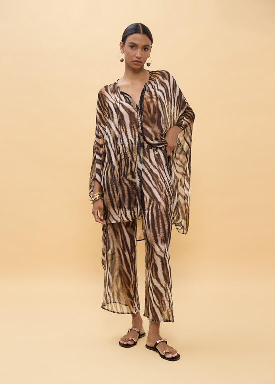 LOLA CASADEMUNT Zebra Print Shirt /LS2615005