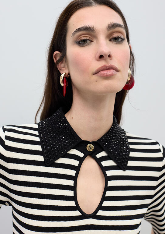 LOLA CASADEMUNT Ριγέ Μπλούζα με Γιακά / LS2615114