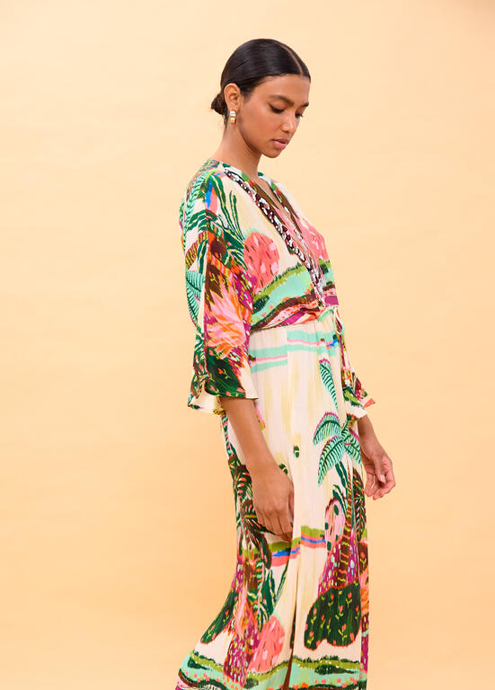 LOLA CASADEMUNT Maxi Φόρεμα με Tropical Print / LS2616024
