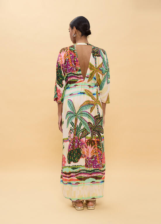 LOLA CASADEMUNT Maxi Φόρεμα με Tropical Print / LS2616024