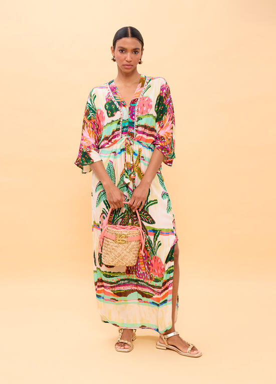 LOLA CASADEMUNT Maxi Φόρεμα με Tropical Print / LS2616024