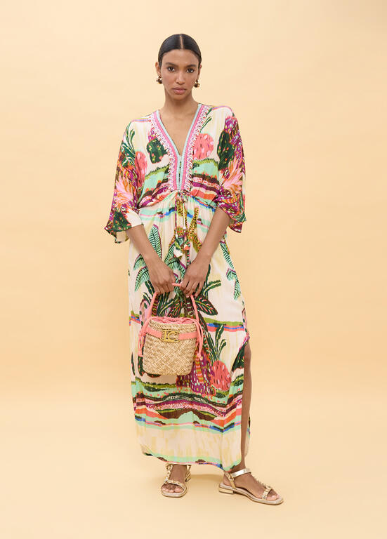 LOLA CASADEMUNT Maxi Φόρεμα με Tropical Print / LS2616024