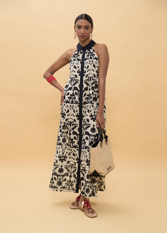 LOLA CASADEMUNT Maxi Halter Φόρεμα με Print