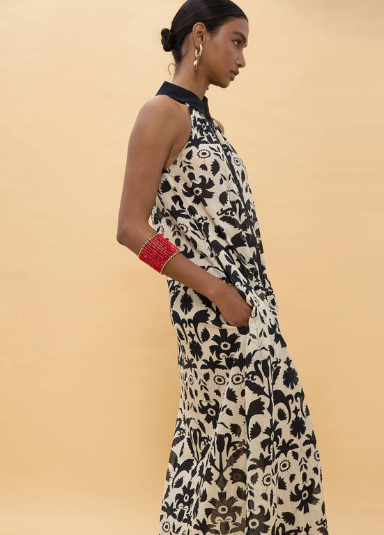 LOLA CASADEMUNT Maxi Halter Φόρεμα με Print
