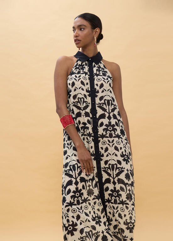 LOLA CASADEMUNT Maxi Halter Φόρεμα με Print