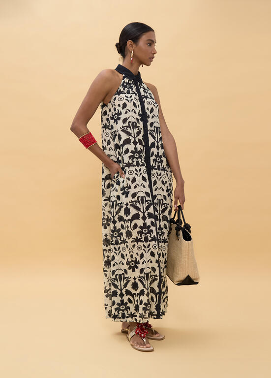 LOLA CASADEMUNT Maxi Halter Φόρεμα με Print