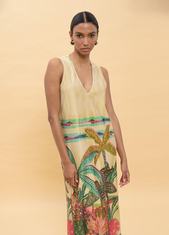 LOLA CASADEMUNT Maxi Φόρεμα με Tropical Print
