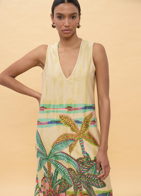 LOLA CASADEMUNT Maxi Φόρεμα με Tropical Print