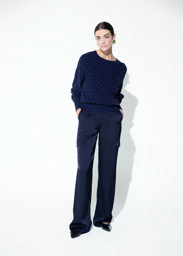 LOLA CASADEMUNT Metallic Bead Sweater