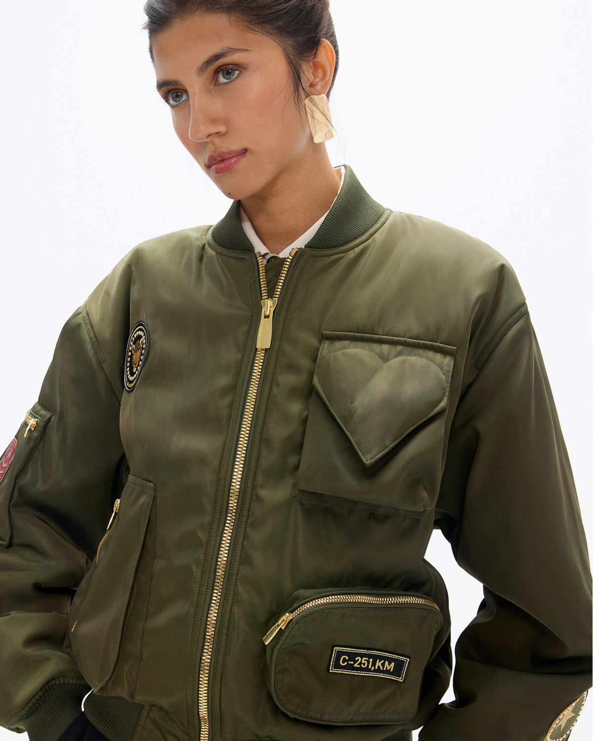LOLA CASADEMUNT Bomber Jacket με Military Patches