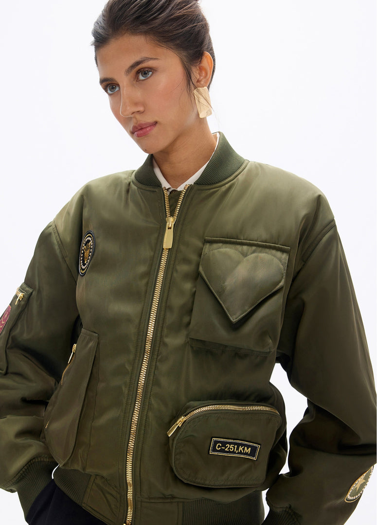 LOLA CASADEMUNT Bomber Jacket με Military Patches