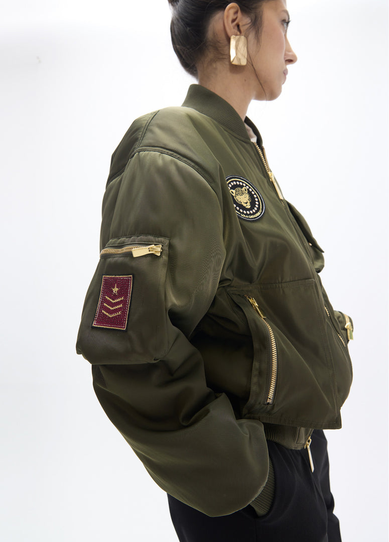 LOLA CASADEMUNT Bomber Jacket με Military Patches