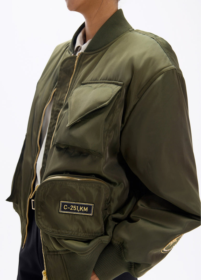 LOLA CASADEMUNT Bomber Jacket με Military Patches
