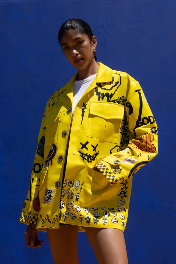 Never on Sunday Out of Line Jacket Yellow