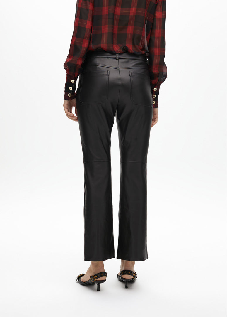 FAUX LEATHER TROUSERS WITH ZIPS /LF2514011