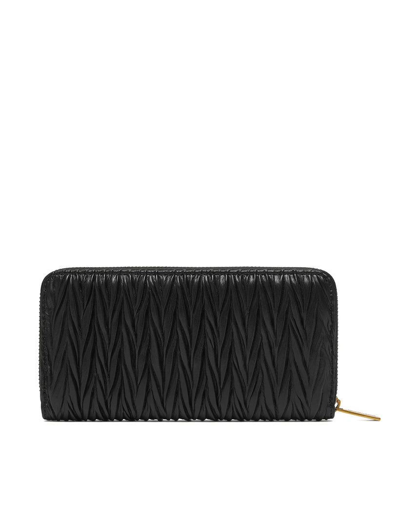 JUST CAVALLI Iconic Snakes Μαύρο Πορτοφόλι με Καπιτονέ Εφέ/ 81RA5PC1ZSD90