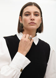 Lola Casademunt Πουλόβερ με μανίκια και λαιμό από ποπλίνα σε αντίθεση / LF2511016