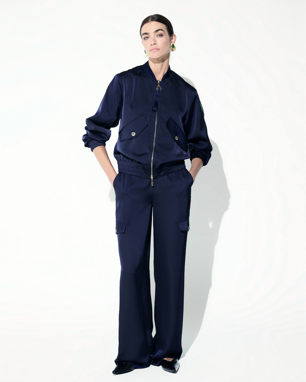 LOLA CASADEMUNT Satin Cargo Παντελόνι