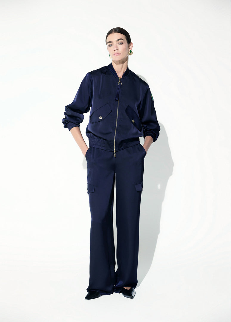 LOLA CASADEMUNT Satin Cargo Παντελόνι