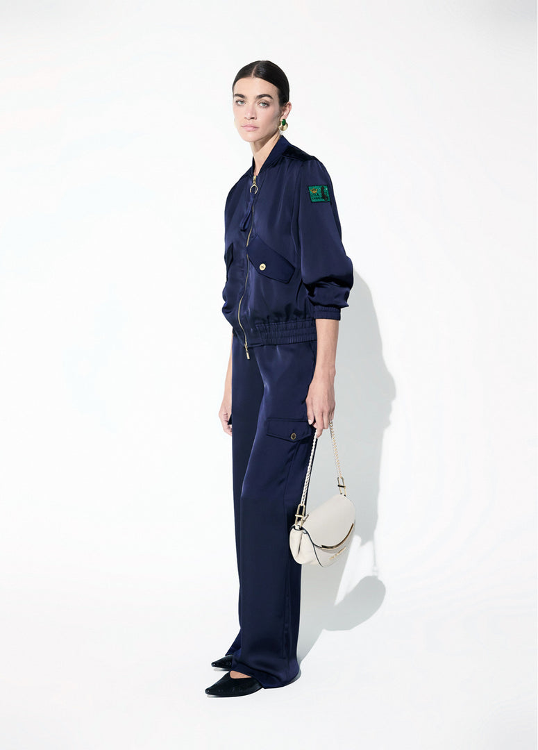 LOLA CASADEMUNT Satin Cargo Παντελόνι