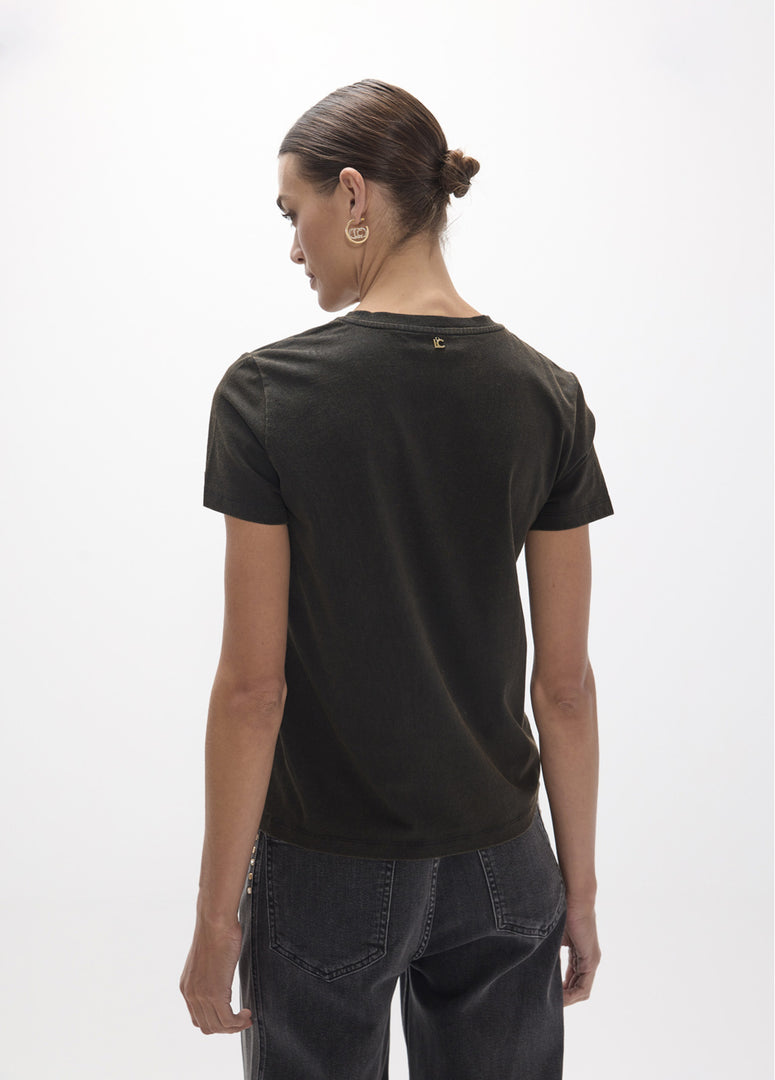 LOLA CASADEMUNT Savage V-Neck Grey T-Shirt